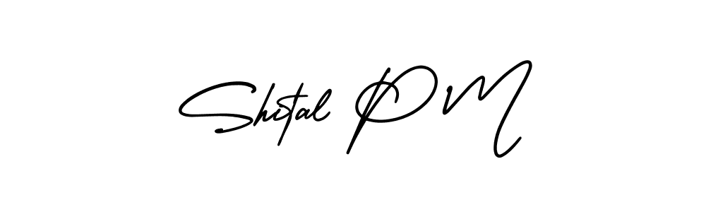 Create a beautiful signature design for name Shital P M. With this signature (AmerikaSignatureDemo-Regular) fonts, you can make a handwritten signature for free. Shital P M signature style 3 images and pictures png