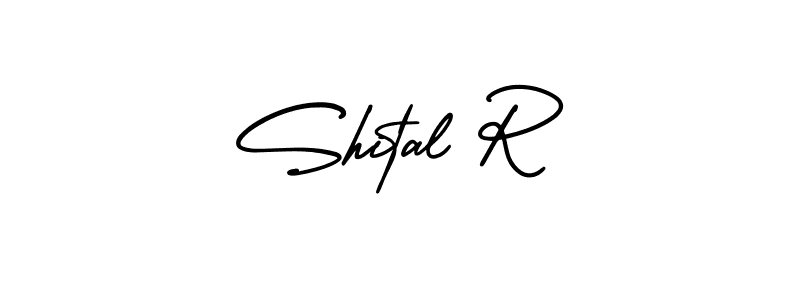 Create a beautiful signature design for name Shital R. With this signature (AmerikaSignatureDemo-Regular) fonts, you can make a handwritten signature for free. Shital R signature style 3 images and pictures png