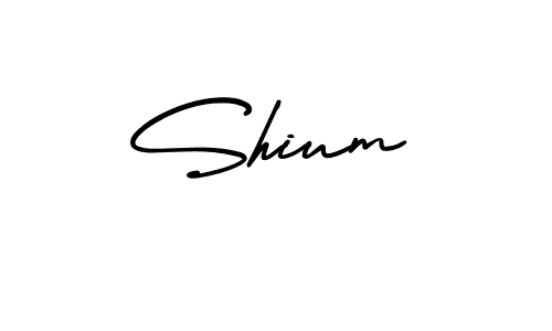 Shium stylish signature style. Best Handwritten Sign (AmerikaSignatureDemo-Regular) for my name. Handwritten Signature Collection Ideas for my name Shium. Shium signature style 3 images and pictures png