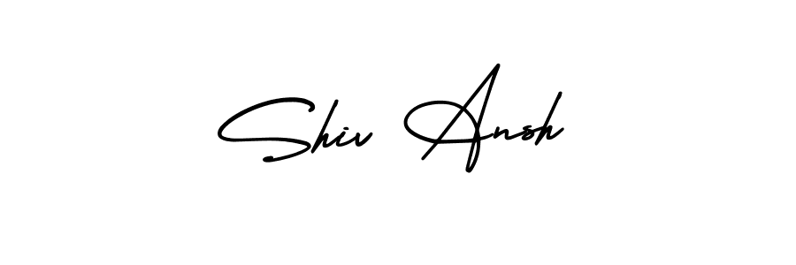 Shiv Ansh stylish signature style. Best Handwritten Sign (AmerikaSignatureDemo-Regular) for my name. Handwritten Signature Collection Ideas for my name Shiv Ansh. Shiv Ansh signature style 3 images and pictures png