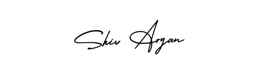 It looks lik you need a new signature style for name Shiv Aryan. Design unique handwritten (AmerikaSignatureDemo-Regular) signature with our free signature maker in just a few clicks. Shiv Aryan signature style 3 images and pictures png