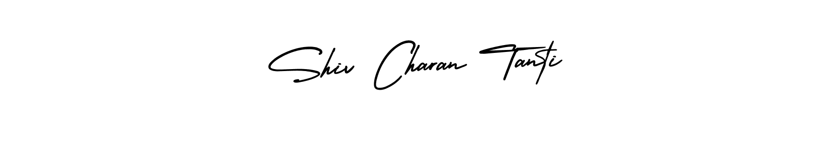 The best way (AmerikaSignatureDemo-Regular) to make a short signature is to pick only two or three words in your name. The name Shiv Charan Tanti include a total of six letters. For converting this name. Shiv Charan Tanti signature style 3 images and pictures png