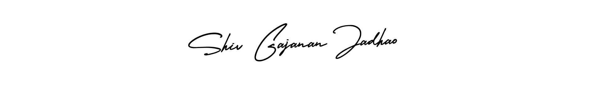 You should practise on your own different ways (AmerikaSignatureDemo-Regular) to write your name (Shiv Gajanan Jadhao) in signature. don't let someone else do it for you. Shiv Gajanan Jadhao signature style 3 images and pictures png