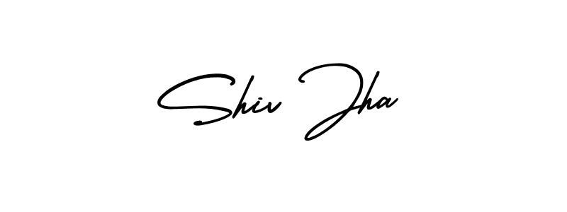 How to make Shiv Jha signature? AmerikaSignatureDemo-Regular is a professional autograph style. Create handwritten signature for Shiv Jha name. Shiv Jha signature style 3 images and pictures png