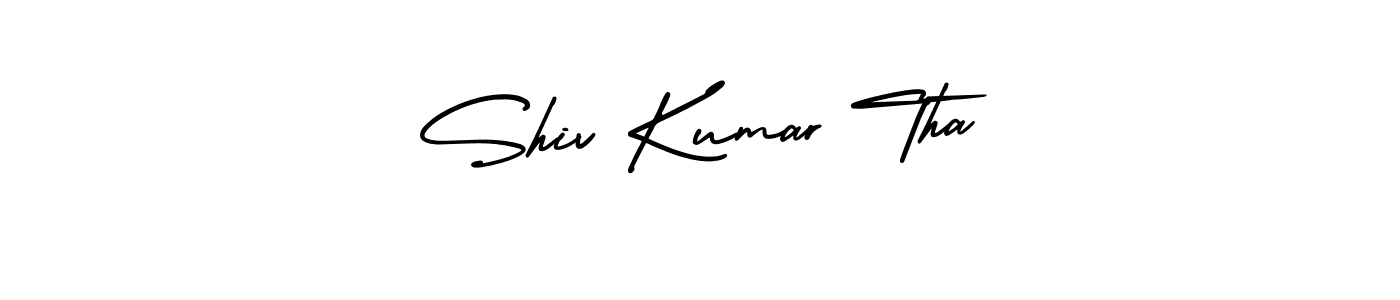 How to make Shiv Kumar Tha name signature. Use AmerikaSignatureDemo-Regular style for creating short signs online. This is the latest handwritten sign. Shiv Kumar Tha signature style 3 images and pictures png