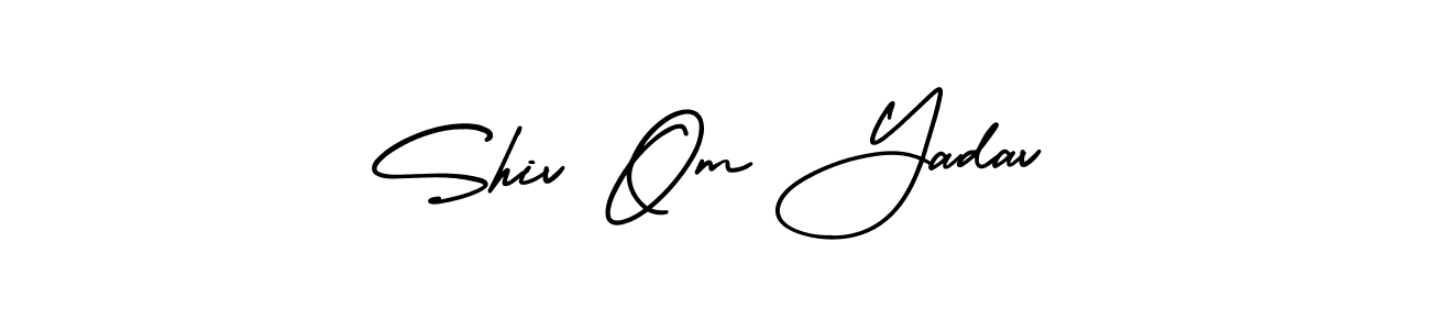 You should practise on your own different ways (AmerikaSignatureDemo-Regular) to write your name (Shiv Om Yadav) in signature. don't let someone else do it for you. Shiv Om Yadav signature style 3 images and pictures png