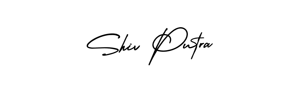 Similarly AmerikaSignatureDemo-Regular is the best handwritten signature design. Signature creator online .You can use it as an online autograph creator for name Shiv Putra. Shiv Putra signature style 3 images and pictures png