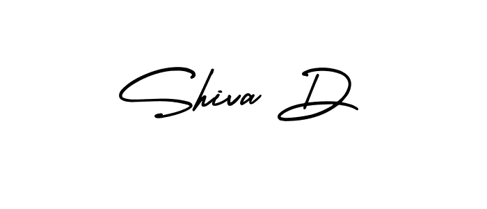 How to make Shiva D name signature. Use AmerikaSignatureDemo-Regular style for creating short signs online. This is the latest handwritten sign. Shiva D signature style 3 images and pictures png