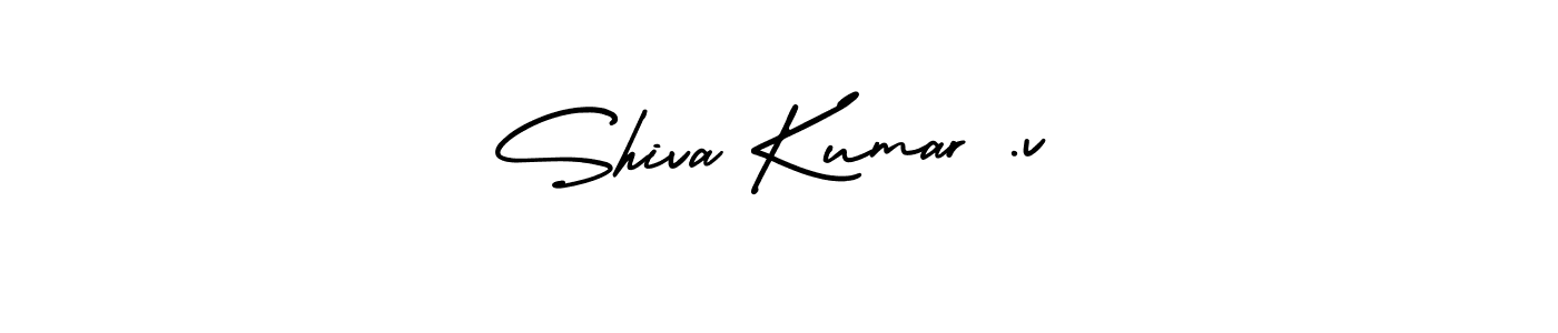 How to make Shiva Kumar .v signature? AmerikaSignatureDemo-Regular is a professional autograph style. Create handwritten signature for Shiva Kumar .v name. Shiva Kumar .v signature style 3 images and pictures png