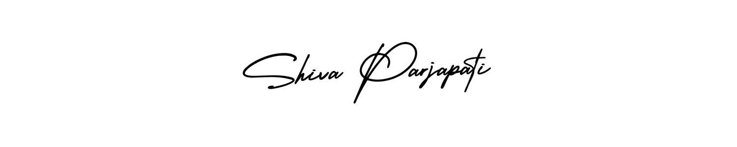 How to make Shiva Parjapati signature? AmerikaSignatureDemo-Regular is a professional autograph style. Create handwritten signature for Shiva Parjapati name. Shiva Parjapati signature style 3 images and pictures png