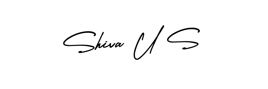 Design your own signature with our free online signature maker. With this signature software, you can create a handwritten (AmerikaSignatureDemo-Regular) signature for name Shiva U S. Shiva U S signature style 3 images and pictures png