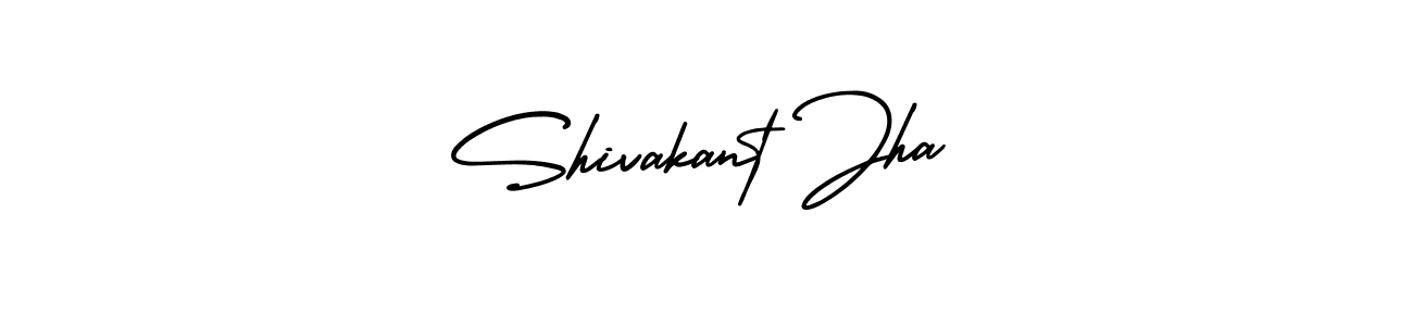 You should practise on your own different ways (AmerikaSignatureDemo-Regular) to write your name (Shivakant Jha) in signature. don't let someone else do it for you. Shivakant Jha signature style 3 images and pictures png