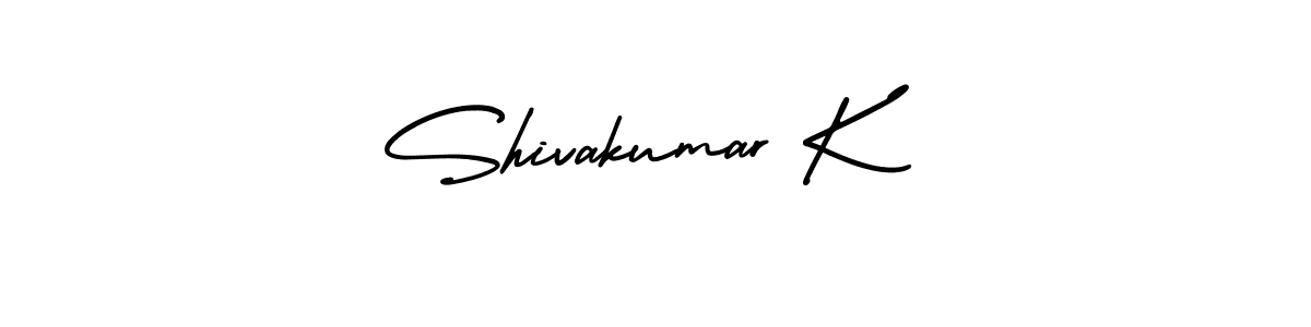 You should practise on your own different ways (AmerikaSignatureDemo-Regular) to write your name (Shivakumar K) in signature. don't let someone else do it for you. Shivakumar K signature style 3 images and pictures png