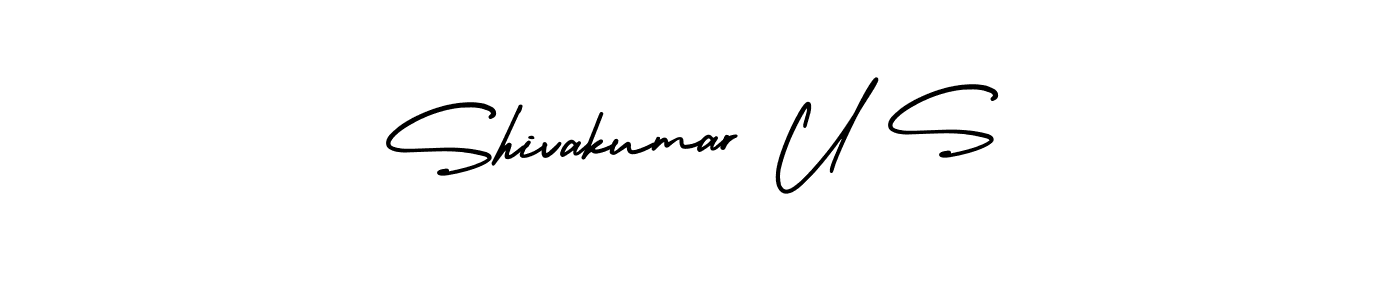 Shivakumar U S stylish signature style. Best Handwritten Sign (AmerikaSignatureDemo-Regular) for my name. Handwritten Signature Collection Ideas for my name Shivakumar U S. Shivakumar U S signature style 3 images and pictures png