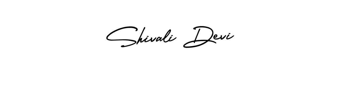 The best way (AmerikaSignatureDemo-Regular) to make a short signature is to pick only two or three words in your name. The name Shivali Devi include a total of six letters. For converting this name. Shivali Devi signature style 3 images and pictures png