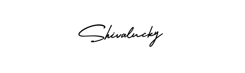 How to make Shivalucky name signature. Use AmerikaSignatureDemo-Regular style for creating short signs online. This is the latest handwritten sign. Shivalucky signature style 3 images and pictures png