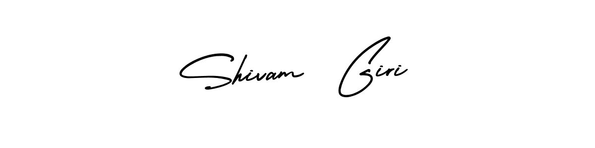 You should practise on your own different ways (AmerikaSignatureDemo-Regular) to write your name (Shivam  Giri) in signature. don't let someone else do it for you. Shivam  Giri signature style 3 images and pictures png