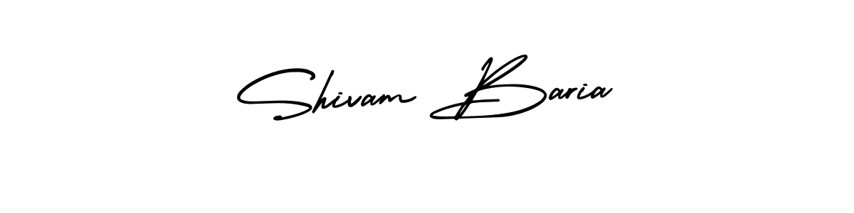 How to make Shivam Baria signature? AmerikaSignatureDemo-Regular is a professional autograph style. Create handwritten signature for Shivam Baria name. Shivam Baria signature style 3 images and pictures png