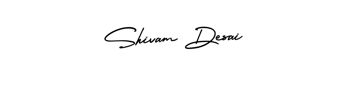 This is the best signature style for the Shivam Desai name. Also you like these signature font (AmerikaSignatureDemo-Regular). Mix name signature. Shivam Desai signature style 3 images and pictures png
