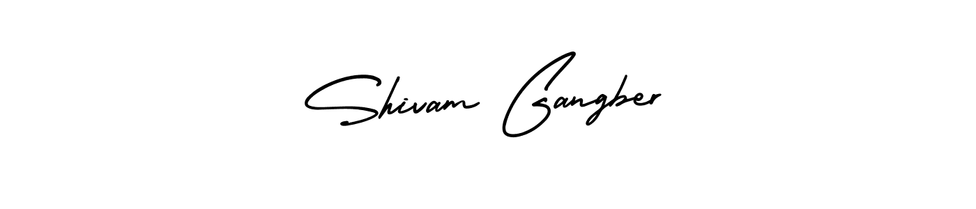 It looks lik you need a new signature style for name Shivam Gangber. Design unique handwritten (AmerikaSignatureDemo-Regular) signature with our free signature maker in just a few clicks. Shivam Gangber signature style 3 images and pictures png