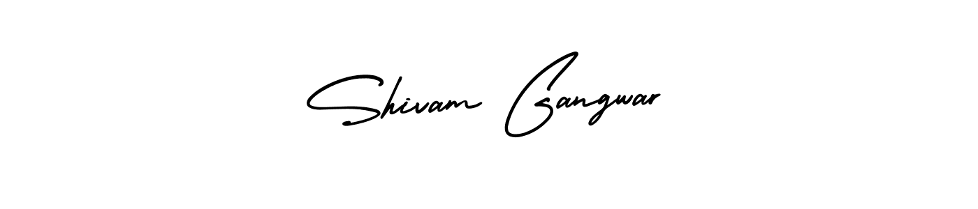 How to Draw Shivam Gangwar signature style? AmerikaSignatureDemo-Regular is a latest design signature styles for name Shivam Gangwar. Shivam Gangwar signature style 3 images and pictures png