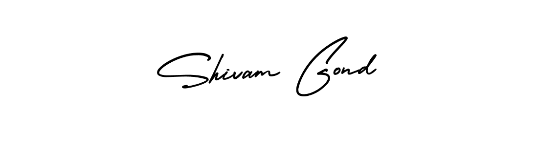 How to Draw Shivam Gond signature style? AmerikaSignatureDemo-Regular is a latest design signature styles for name Shivam Gond. Shivam Gond signature style 3 images and pictures png