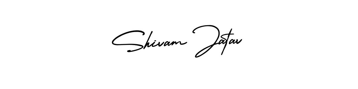 Shivam Jatav stylish signature style. Best Handwritten Sign (AmerikaSignatureDemo-Regular) for my name. Handwritten Signature Collection Ideas for my name Shivam Jatav. Shivam Jatav signature style 3 images and pictures png