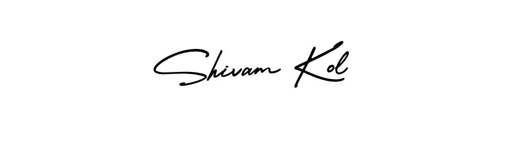 This is the best signature style for the Shivam Kol name. Also you like these signature font (AmerikaSignatureDemo-Regular). Mix name signature. Shivam Kol signature style 3 images and pictures png