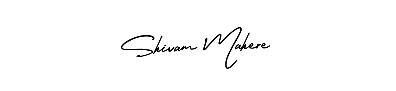 This is the best signature style for the Shivam Mahere name. Also you like these signature font (AmerikaSignatureDemo-Regular). Mix name signature. Shivam Mahere signature style 3 images and pictures png