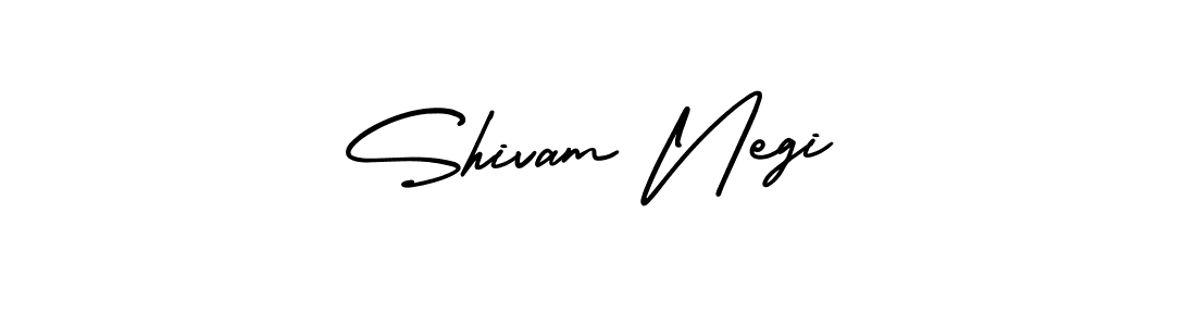 How to make Shivam Negi name signature. Use AmerikaSignatureDemo-Regular style for creating short signs online. This is the latest handwritten sign. Shivam Negi signature style 3 images and pictures png