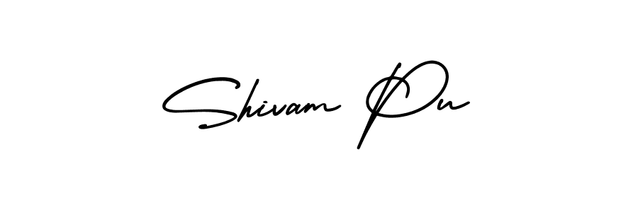 AmerikaSignatureDemo-Regular is a professional signature style that is perfect for those who want to add a touch of class to their signature. It is also a great choice for those who want to make their signature more unique. Get Shivam Pu name to fancy signature for free. Shivam Pu signature style 3 images and pictures png
