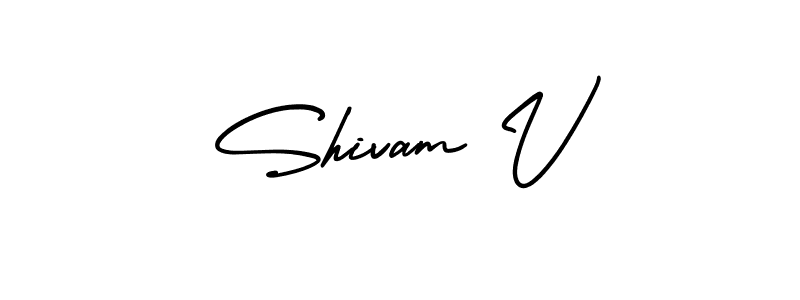 This is the best signature style for the Shivam V name. Also you like these signature font (AmerikaSignatureDemo-Regular). Mix name signature. Shivam V signature style 3 images and pictures png