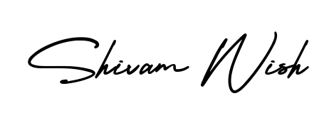 An effortless, minimalist signature concept for Shivam Wish using AmerikaSignatureDemo-Regular design. Clean lines that look great on any document. Shivam Wish signature style 3 images and pictures png