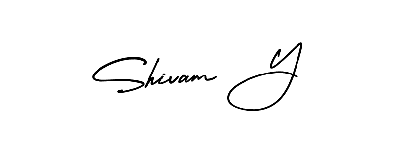 Design your own signature with our free online signature maker. With this signature software, you can create a handwritten (AmerikaSignatureDemo-Regular) signature for name Shivam Y. Shivam Y signature style 3 images and pictures png