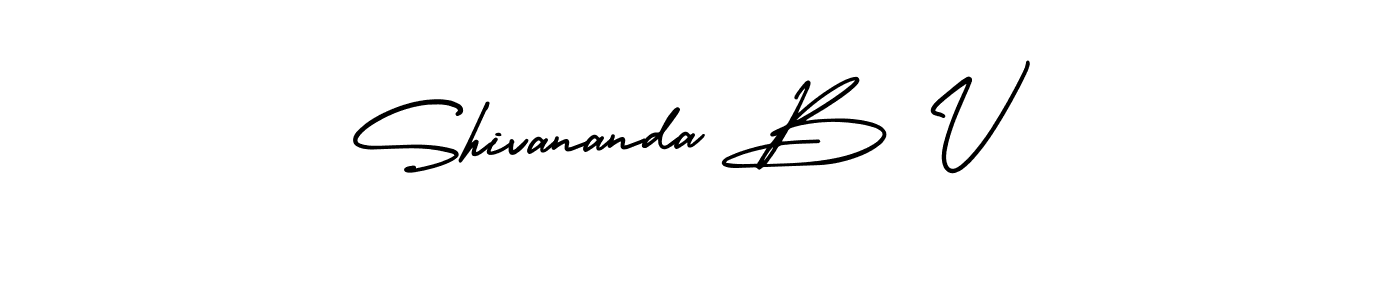 Design your own signature with our free online signature maker. With this signature software, you can create a handwritten (AmerikaSignatureDemo-Regular) signature for name Shivananda B V. Shivananda B V signature style 3 images and pictures png