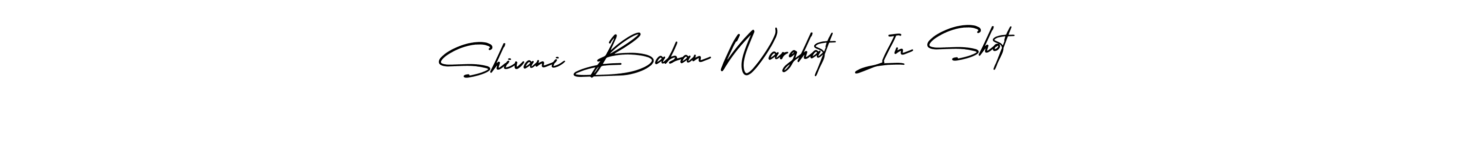 Make a short Shivani Baban Warghat  In Shot signature style. Manage your documents anywhere anytime using AmerikaSignatureDemo-Regular. Create and add eSignatures, submit forms, share and send files easily. Shivani Baban Warghat  In Shot signature style 3 images and pictures png