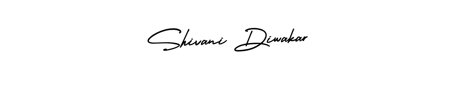 The best way (AmerikaSignatureDemo-Regular) to make a short signature is to pick only two or three words in your name. The name Shivani Diwakar include a total of six letters. For converting this name. Shivani Diwakar signature style 3 images and pictures png