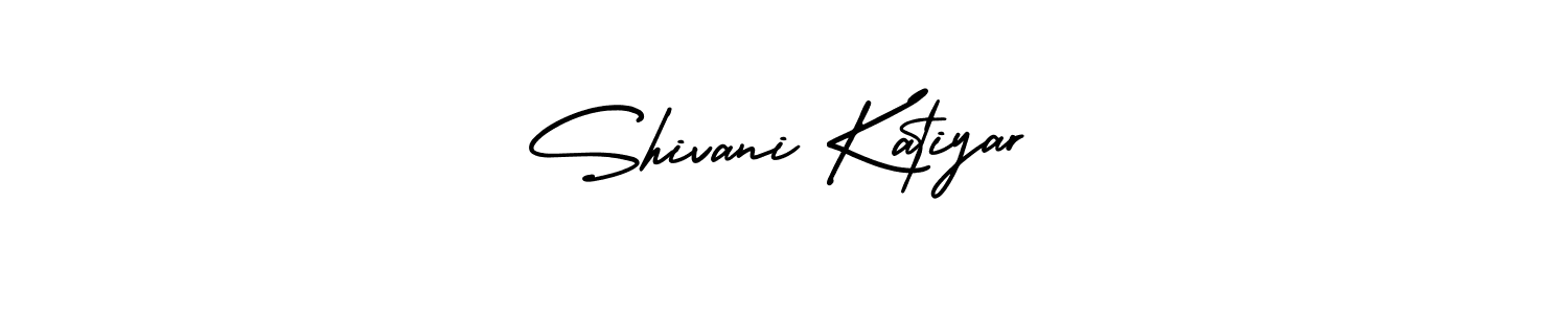 This is the best signature style for the Shivani Katiyar name. Also you like these signature font (AmerikaSignatureDemo-Regular). Mix name signature. Shivani Katiyar signature style 3 images and pictures png