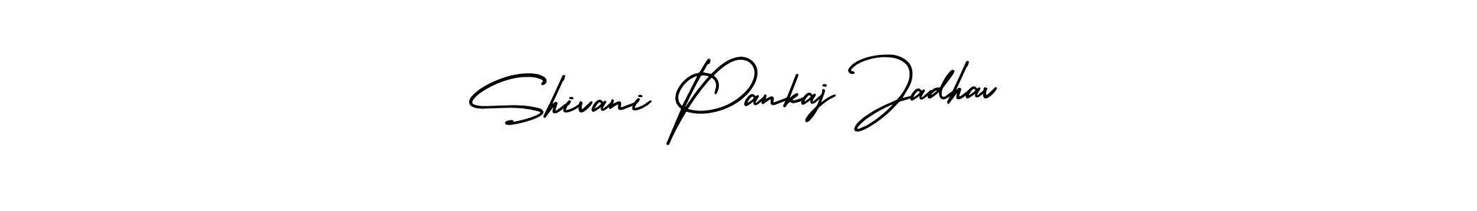 Shivani Pankaj Jadhav stylish signature style. Best Handwritten Sign (AmerikaSignatureDemo-Regular) for my name. Handwritten Signature Collection Ideas for my name Shivani Pankaj Jadhav. Shivani Pankaj Jadhav signature style 3 images and pictures png