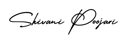 Create your official email sign-off with Shivani Poojari name in AmerikaSignatureDemo-Regular style. Crisp, clean, and perfectly legible across all screens. Shivani Poojari signature style 3 images and pictures png