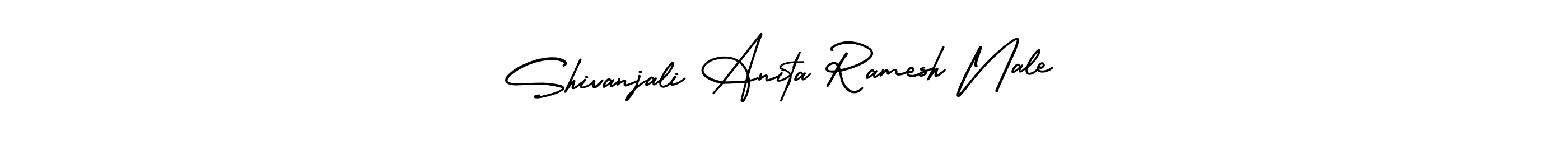 Make a beautiful signature design for name Shivanjali Anita Ramesh Nale. Use this online signature maker to create a handwritten signature for free. Shivanjali Anita Ramesh Nale signature style 3 images and pictures png