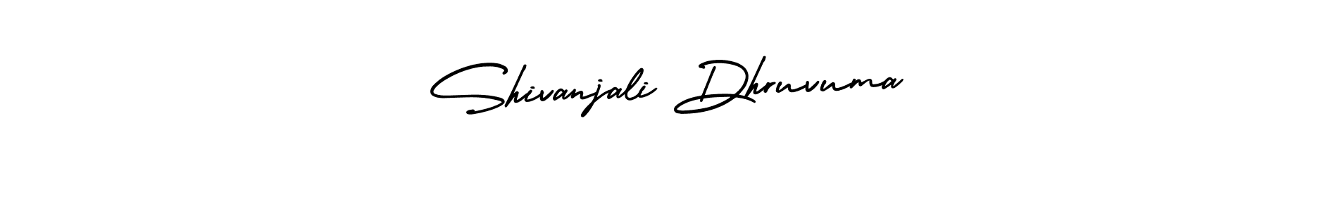 Make a beautiful signature design for name Shivanjali Dhruvuma. With this signature (AmerikaSignatureDemo-Regular) style, you can create a handwritten signature for free. Shivanjali Dhruvuma signature style 3 images and pictures png