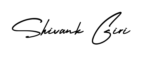 Also You can easily find your signature by using the search form. We will create Shivank Giri name handwritten signature images for you free of cost using AmerikaSignatureDemo-Regular sign style. Shivank Giri signature style 3 images and pictures png
