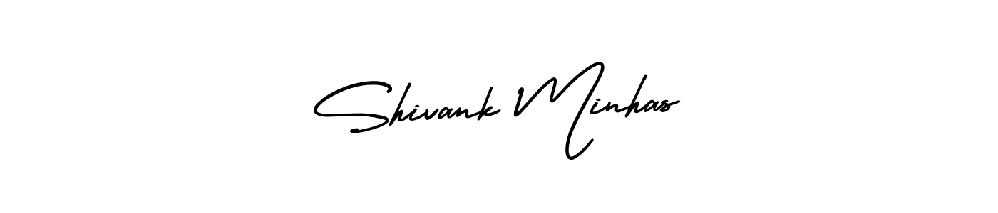 Shivank Minhas stylish signature style. Best Handwritten Sign (AmerikaSignatureDemo-Regular) for my name. Handwritten Signature Collection Ideas for my name Shivank Minhas. Shivank Minhas signature style 3 images and pictures png