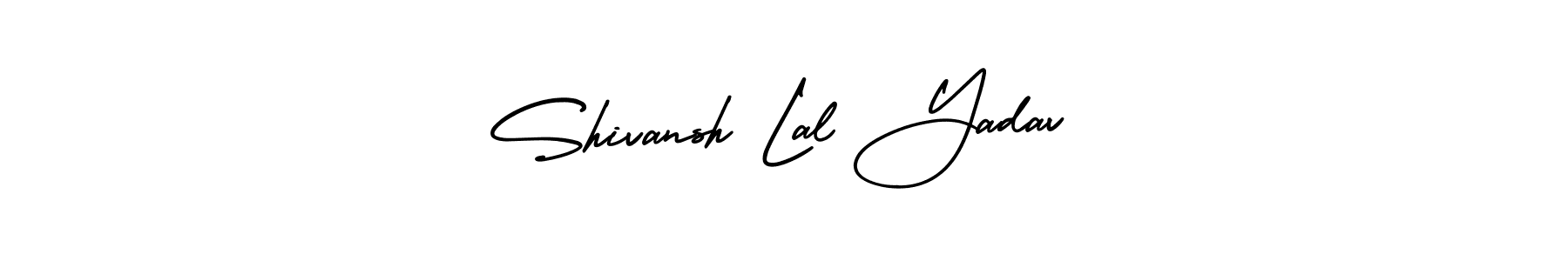 You should practise on your own different ways (AmerikaSignatureDemo-Regular) to write your name (Shivansh Lal Yadav) in signature. don't let someone else do it for you. Shivansh Lal Yadav signature style 3 images and pictures png