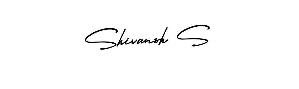 The best way (AmerikaSignatureDemo-Regular) to make a short signature is to pick only two or three words in your name. The name Shivansh S include a total of six letters. For converting this name. Shivansh S signature style 3 images and pictures png