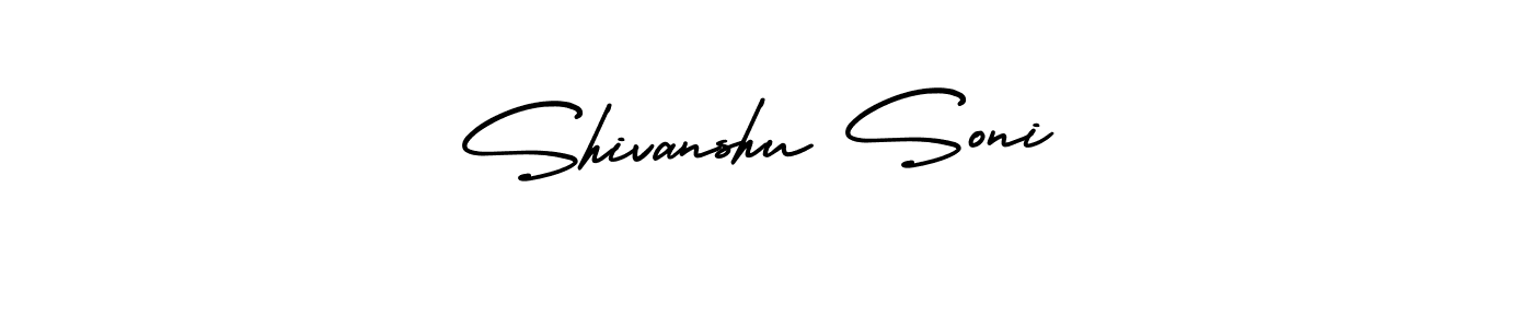 Use a signature maker to create a handwritten signature online. With this signature software, you can design (AmerikaSignatureDemo-Regular) your own signature for name Shivanshu Soni. Shivanshu Soni signature style 3 images and pictures png