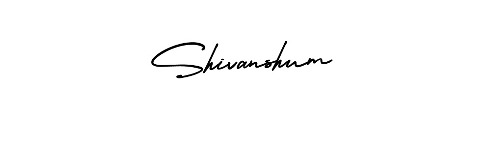 Shivanshum stylish signature style. Best Handwritten Sign (AmerikaSignatureDemo-Regular) for my name. Handwritten Signature Collection Ideas for my name Shivanshum. Shivanshum signature style 3 images and pictures png