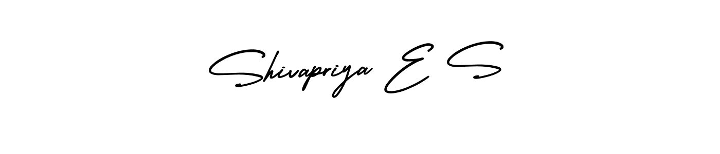 It looks lik you need a new signature style for name Shivapriya E S. Design unique handwritten (AmerikaSignatureDemo-Regular) signature with our free signature maker in just a few clicks. Shivapriya E S signature style 3 images and pictures png