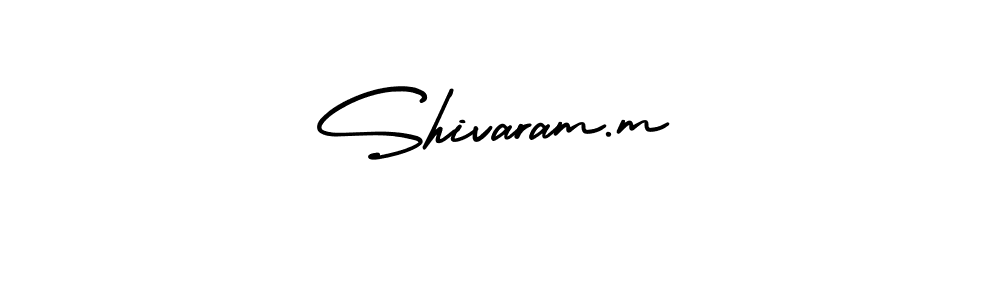 Shivaram.m stylish signature style. Best Handwritten Sign (AmerikaSignatureDemo-Regular) for my name. Handwritten Signature Collection Ideas for my name Shivaram.m. Shivaram.m signature style 3 images and pictures png